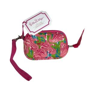 Lilly Pulitzer Pink/Blue/Green Tropical Camera/tech Case
